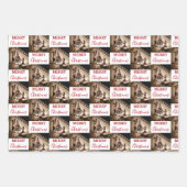 Frohe Weihnachts Custom Family Foto Geschenkpapier Set (Vorderseite)