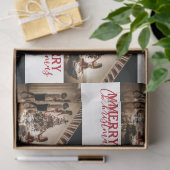 Frohe Weihnachts Custom Family Foto Seidenpapier (Geschenk)