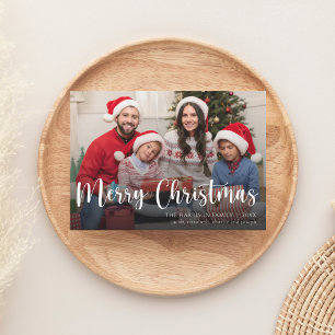 Frohe Weihnachts Custom Family Foto Urlaubskarte Dankeskarte