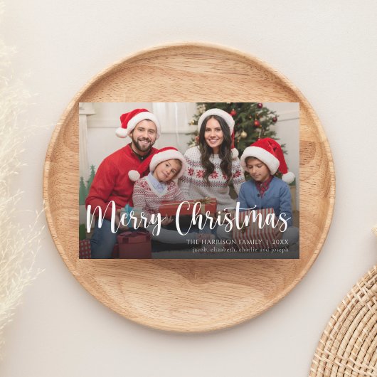 Frohe Weihnachts Custom Family Foto Urlaubskarte Dankeskarte