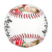 Frohe Weihnachts Custom Family Fotos Baseball (Rückseite)