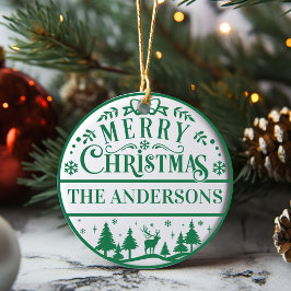 Frohe Weihnachts Custom Family Keepake Keramik Ornament