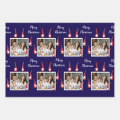 Frohe Weihnachts Custom Foto mit Funny Gnomes Geschenkpapier Set (Vorderseite 2)