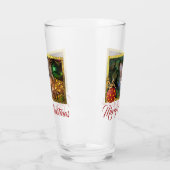 Frohe Weihnachts Custom Foto Pint Glass Glas (Links)