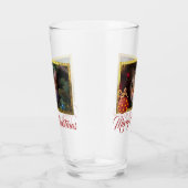 Frohe Weihnachts Custom Foto Pint Glass Glas (Rechts)