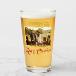 Frohe Weihnachts Custom Foto Pint Glass Glas