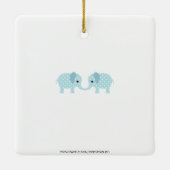 Frohe Weihnachts Custom Foto Twins Keramikornament (Rückseite)