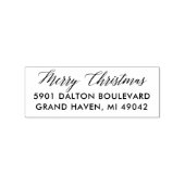 Frohe Weihnachts Custom Holiday Rücksendeadresse Gummistempel (Prägung)