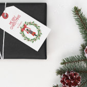 Frohe Weihnachts Custom Message Nutcracker Wreath Geschenkanhänger