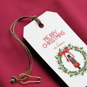 Frohe Weihnachts Custom Message Nutcracker Wreath Geschenkanhänger