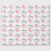 Frohe Weihnachts Custom Monogram Initials Xmas Geschenkpapier (Flach)