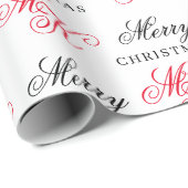 Frohe Weihnachts Custom Monogram Initials Xmas Geschenkpapier (Rolleneckpunkt)