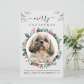 Frohe Weihnachts Custom Pet Eigentümer Foto-Karte Briefpapier (Stehend Vorderseite)