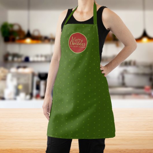 Frohe Weihnachts Custom Text Green Schürze