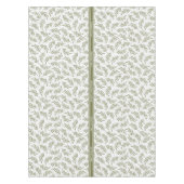 Frohe Weihnachts-Cypress & Snowfall Pattern Urlaub Tischdecke (Vorderseite)