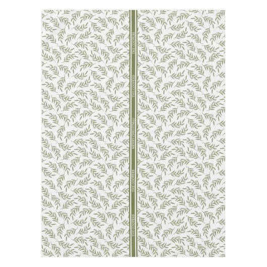 Frohe Weihnachts-Cypress & Snowfall Pattern Urlaub Tischdecke (Vorderseite)