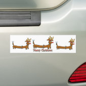 Frohe Weihnachts-Dackel Autoaufkleber (Auf Auto)