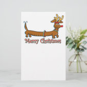 Frohe Weihnachts-Dackel Briefpapier (Stehend Vorderseite)