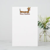 Frohe Weihnachts-Dackel Briefpapier (Stehend Vorderseite)