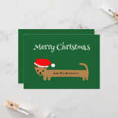 Frohe Weihnachts-Dackel Custom Family Xmas Karte (Vorderseite/Rückseite Beispiel)