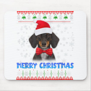 Frohe Weihnachts-Dackel Dackel Santa Ugly Xmas S Mousepad