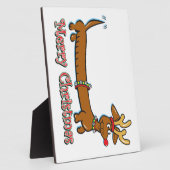 Frohe Weihnachts-Dackel Fotoplatte (Seite)