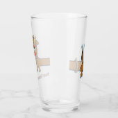 Frohe Weihnachts-Dackel Glas (Links)