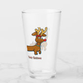 Frohe Weihnachts-Dackel Glas (Vorderseite)