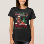 Frohe Weihnachts-Dackel Hund Lover Familie Ugly Xm T-Shirt (Vorderseite)