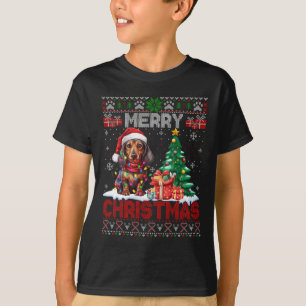 Frohe Weihnachts-Dackel Hund Lover Familie Ugly Xm T-Shirt