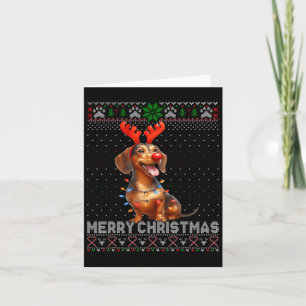 Frohe Weihnachts-Dackel Hund Lover Ugly Weihnachte Karte