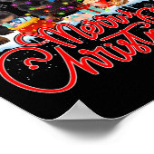 Frohe Weihnachts-Dackel Hunde Santa Reindeer Ligh Poster (Ecke)