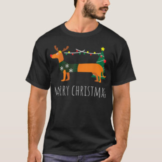 Frohe Weihnachts-Dackel Reindeer Dog Christmas G T-Shirt