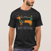 Frohe Weihnachts-Dackel Reindeer Dog Christmas G T-Shirt (Vorderseite)