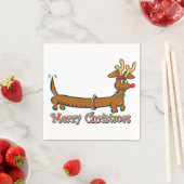 Frohe Weihnachts-Dackel Serviette (Beispiel)