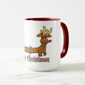 Frohe Weihnachts-Dackel Tasse (VorderseiteRechts)