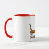 Frohe Weihnachts-Dackel Tasse (Links)