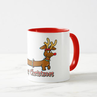 Frohe Weihnachts-Dackel Tasse