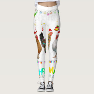 Frohe Weihnachts-Dackel Weihnachtsmannmütze Lights Leggings