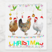 Frohe Weihnachts-Dackel Weihnachtsmannmütze Lights Weinetikett (Einzelnes Label)