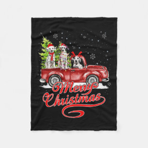 Frohe Weihnachts-Dalmatiner Hund Lover Santa Reind Fleecedecke