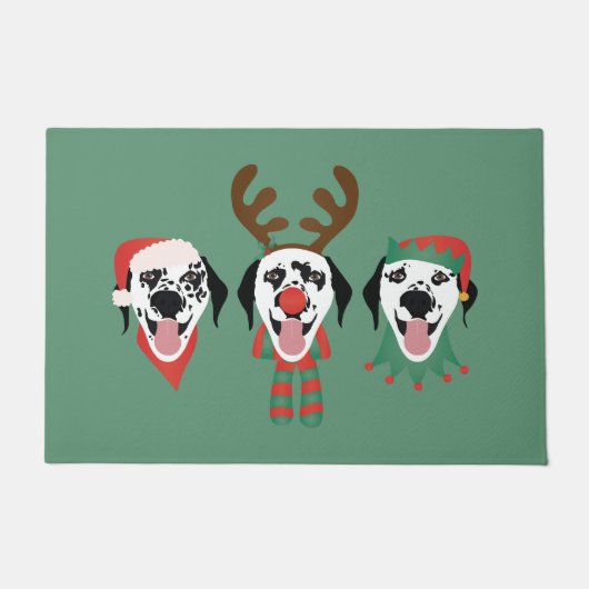 Frohe Weihnachts-Dalmatiner-Hunde Fußmatte (Vorderseite)
