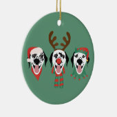 Frohe Weihnachts-Dalmatiner-Hunde Keramik Ornament (Rechts)