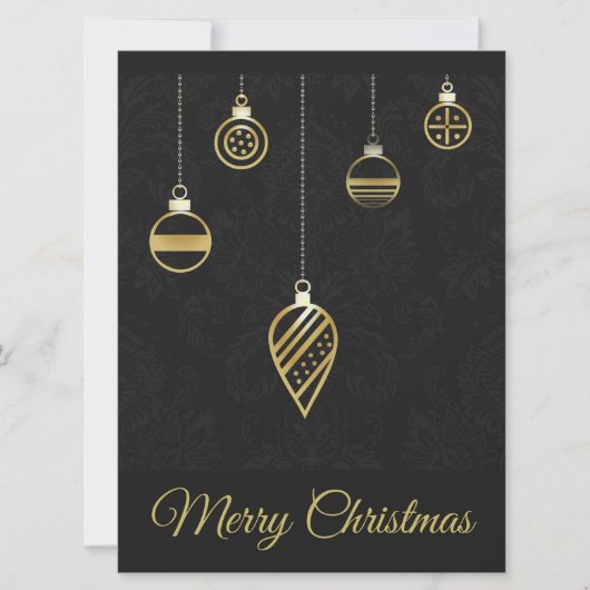 Frohe Weihnachts-Dekorative Gold Geometry (Vorderseite)