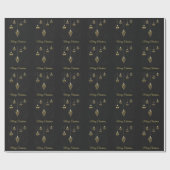 Frohe Weihnachts-Dekorative Gold Geometry Geschenkpapier (Flach)