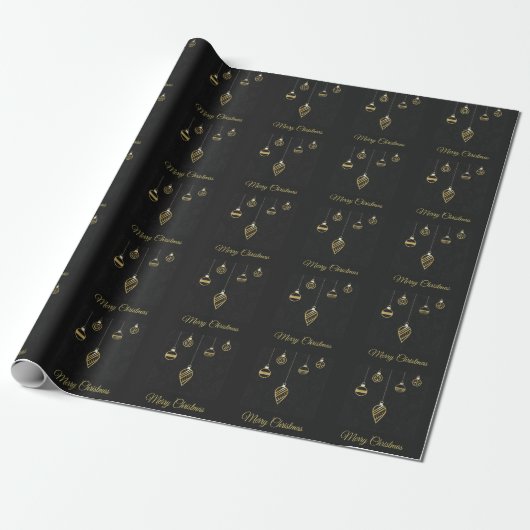 Frohe Weihnachts-Dekorative Gold Geometry Geschenkpapier (Ungerollt)
