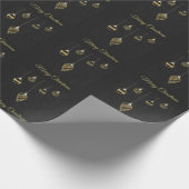 Frohe Weihnachts-Dekorative Gold Geometry Geschenkpapier (Ecke)