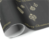 Frohe Weihnachts-Dekorative Gold Geometry Verpacku Geschenkpapier (Rolleneckpunkt)