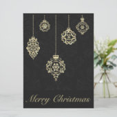 Frohe Weihnachts-Dekorative Rose Gold Geometry (Stehend Vorderseite)