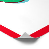 Frohe Weihnachts-dekorative Typografie-Script Poster (Ecke)